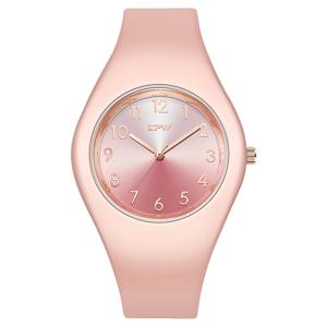 여성용 TPW 풀 사이즈 40mm 쿼츠 시계, 고무 스트랩, 피부 친화적인 실리콘 시계