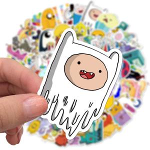 100Pcs 모험 시간 스티커 만화 애니메이션 수하물 스쿠터 노트북 냉장고 낙서 스티커 장식 장난감 귀여운