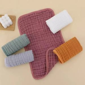 5PCS 25*50cm 부드러운 흡수성 6 레이어 코튼 모슬린 아기 Burp 천 신생아 Drooling Teething Burping Towel Bibs for Boys Girls