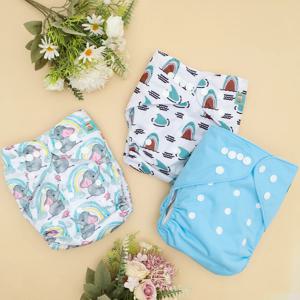 3pcs ALVABABY 생태 아기 빨 수있는 재사용 가능한 천 기저귀 아기 기저귀 한 주머니 맞는 3-15kg 아기 패션 디자인