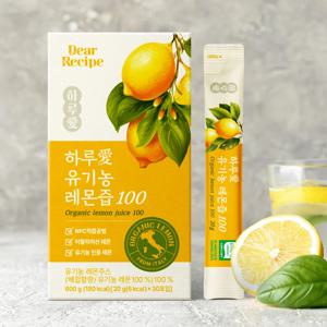 디어레시피 유기농 100% 레몬즙 20g 30포 (소비기한 임박 특가 27년 1월 29일)