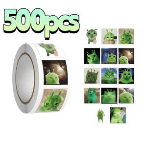 500Pcs 재미 있은 외계인 고양이 스티커 사무실 장식/사무실 라벨/봉투 인감/파티 용품 유니버설 편지지 스티커
