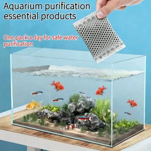 20/40PCS 물고기 탱크 필터 활성탄 가방 프리미엄 수족관 필터 미디어는 물을 정화하고 독소를 제거합니다. 오래 지속됩니다.