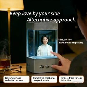 샤오즈 맞춤형 3D 바이오닉 AI 홀로그램 로봇 챔버, 가정의 편안함을 위한 맞춤 캐릭터가 있는 인터랙티브 감성 동반자