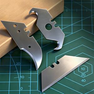 10개/세트 날카로운 사다리꼴 접이식 칼날 유틸리티 예비 부품 포켓형 DIY 나이프 칼날 커터 도구 교체품