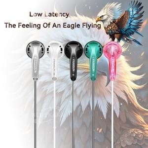 새로운 업그레이드 9D 헤비 베이스 게이밍 헤드폰 3.5mm AUX HIFI 음악 유선 이어버드 15.4mm 다이나믹 90° L자형 엘보 HD 마이크 인이어 이어폰 게임 회의용 Vido EB2S
