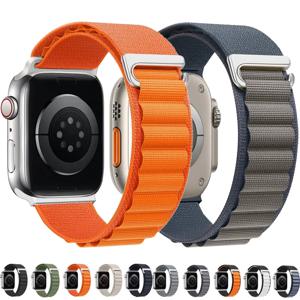 Apple Watch 밴드 용 알파인 루프 스트랩 49mm 44mm 45mm 40mm 41mm 42mm 38mm 팔찌 Correa IWatch Ultra Series 9 8 7 SE 6 5 4 3 2