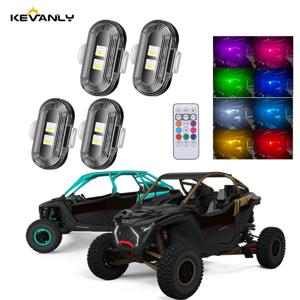 RGB LED 항공기 스트로브 라이트 LED 플래시 포지션 무선 조명 항공기 비행기 헬리콥터 경고등 ATV&UTV 액세서리