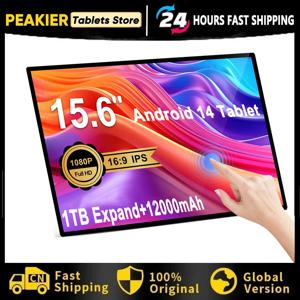 초대형 15.6인치 안드로이드 14 태블릿 12000mAh 1920x1080 IPS 화면 Helio G99 옥타코어 CPU 8GB+256GB WiFi 플레이 스토어 BT5.0