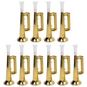 10pcs 응원 트럼펫 소품 파티 콘서트 야외 이벤트 선물 장식을위한 내구성 휴대용 어린이 트럼펫 장난감