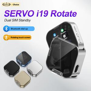 SERVO I19 ROTATE 터치 스크린 미니 휴대폰 2G 2SIM 매직 보이스 블루투스 다이얼 FM 라디오 90 °   회전식 소형 기능 휴대폰