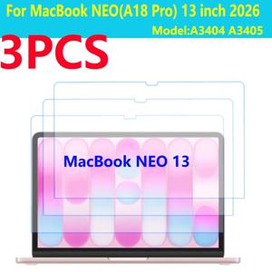 MacBook Neo(A18 Pro) 13인치 2026용 HD 강화 유리 화면 보호기 긁힘 방지 보호 필름 모델 A3404 A3405