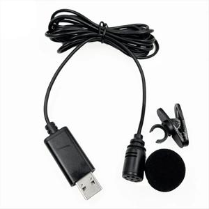 (A65I) USB 라발리에 라펠 마이크 전방향 유선 클립온 마이크 핸즈프리 플러그 앤 플레이 컴퓨터 PC 노트북 2M용