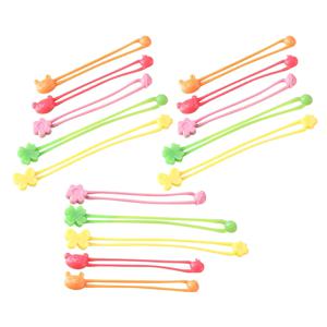 15Pcs 식품 등급 실리콘 바인딩 로프 도시락 상자 용 다기능 탄성 스트랩 스시 용기 스낵 가방 야채