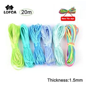 20 메터/몫 DIY 나일론 코드 젖니가 남 목걸이에 대 한 1.5mm 젖꼭지 클립 체인 밧줄 실리콘 구슬 만들기 수 제 새틴 쥬얼리 스레드