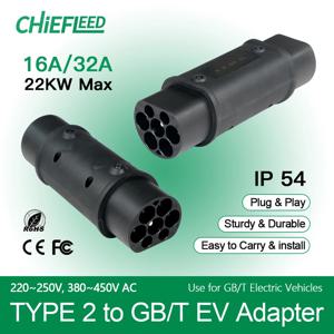 유형 2 - GBT 32A 7.2/22KW EV 충전기 어댑터 IEC 62196 - Gbt 중국 표준 전기 자동차 변환기(중국 하이브리드용)