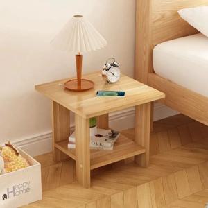 간단한 침대 옆 테이블 단단한 나무 Nightstands 더블 레이어 밤 테이블 거실 소파 사이드 테이블 현대 홈 침실 가구