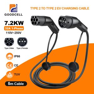 GOODCELL EV 충전 케이블 유형 2 ~ Type2 16A/32A IEC62196-2 1상 200V-240V 유형 2 전기 자동차 충전용 사용