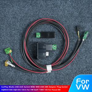 CarPlay 미디어 USB AUX 스위치 MIB2 MDI USB AMI 어댑터 플러그 소켓 5Q0035726E 5Q0 035 726 E 폭스바겐 골프 7 MK7 VII 파사트 B8 용