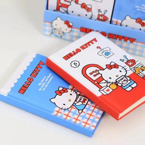 정품 산리오 헬로 키티 A7 하드커버 노트북 귀여운 학생용 휴대용 플래너 교사 사무용 문구류 소녀 선물