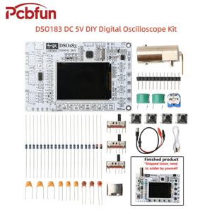 DSO183 DC 5V 디지털 오실로스코프 DIY 키트, 0–500 kHz 오실로스코프 전자 납땜 키트, Type-C 커넥터