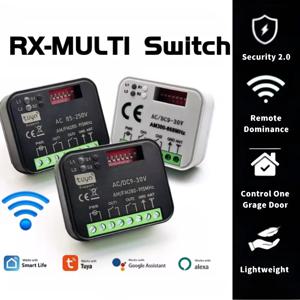 RX MULTI Tuya 300-868MHz WiFi 스마트 스위치 모듈 2채널 433MHz 868MHz 차고 문 원격 제어 수신기 오프너 송신기