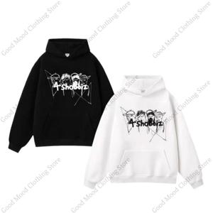 LNGSHOT 후드티 OHYUAL WOOJIN Louis RYUL 패션 힙합 레터 프린트 스웨트셔츠 Kpop 남성 여성 고품질 코튼 두꺼운 후드티