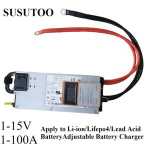 12V 100A 자동차 배터리 충전기 60A 80A100A 115A 고속 충전기 (LiFePO4 14.6V 리튬 12.6V용, 디스플레이 포함)