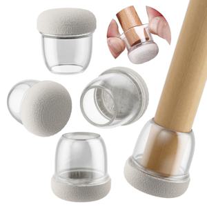 16Pcs 작은 의자 다리 커버 투명 다리 바닥 보호대 실리콘 가구 테이블 발 보호대 의자 테이블용 소음 방지