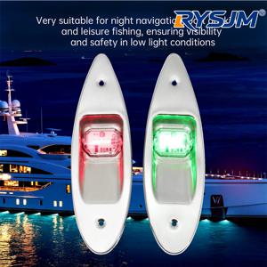 12V LED 네비게이션 라이트 해양 보트 신호 경고 방수 램프 보트 사이드 보우 폰툰 라이트 부식 방지 레드 & 그린