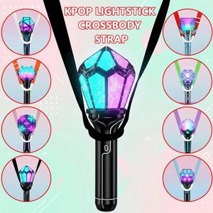 K-POP 크로스바디 라이트스틱 스트랩 랜야드, 단색 라이트스틱 스트랩, 조절 가능, 팬 모임을 위해 특별히 디자인됨