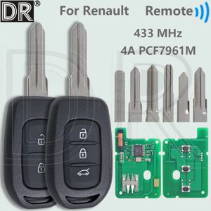 DR 4A PCF7961M Renault Dacia Sandero Logan Lodgy Dokker Clio4 Master3 Duster Vauxhall Vivaro Trafic 용 433MHz 자동차 원격 키