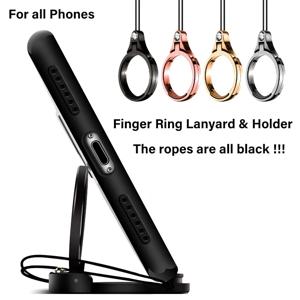 키 휴대 전화 스트랩에 대 한 유니버설 금속 매는 밧줄 Keycord 손가락 반지 홀더 스탠드 Xiaomi 아이폰에 대 한 스마트 폰 액세서리