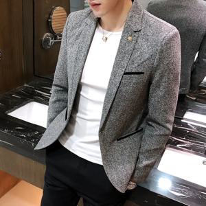 블레이저 부티크 남성 솔리드 컬러 영국 스타일 패션 캐주얼 비즈니스 직업 인터뷰 신사 파티 최고의 남자 복장 블레이저