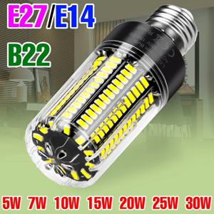 30W LED 실내 콘 전구 E27/E26 천장 램프 전구 E14 스포트라이트 B22 거실 침실 주방 화장실 220V 가정용 조명