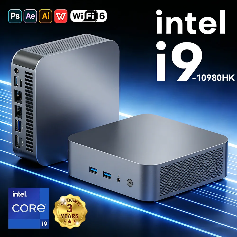 2026 미니 PC 윈도우 11 인텔 i9 10980HK i3 6100 소형 포켓 컴퓨터 32GB 램 1TB SSD WiFi 6 BT5.2 게이밍 데스크탑 PC 휴대용