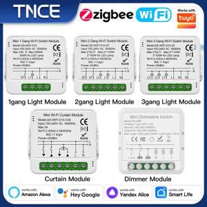 TNCE Tuya 스위치 라이트 커튼 조광기 WIFI Zigbee, 스마트 DIY 미니 모듈, 롤러 블라인드 셔터 차단기, 음성 alexa google home