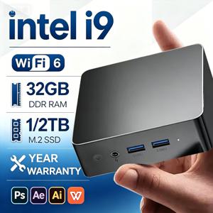 2026 미니 PC 인텔 코어 I9 10980HK I3 6100U WIFI 6 BT5.2 게이밍 컴퓨터 윈도우 11 16GB 32GB 램 2TB SSD 3년 보증 포함