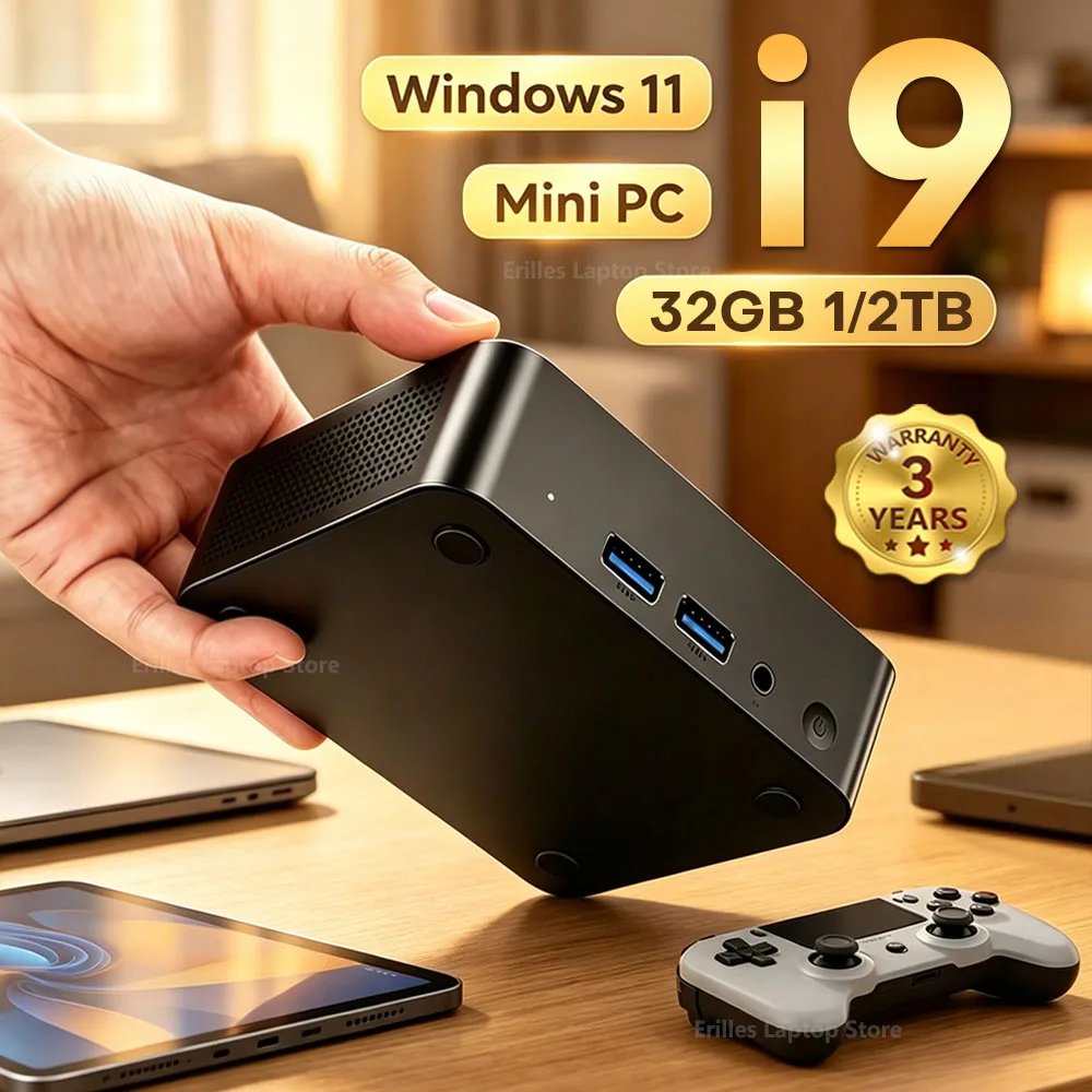 윈도우 11 미니PC 인텔 코어 i9 10980HK 인텔 N150 휴대용 게이밍 16GB 32GB 램 1TB 2TB SSD 데스크탑 컴퓨터 포켓 4K 미니 PC