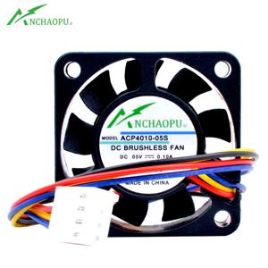 ANCHAOPU 4cm 40mm 팬 40x40x10mm DC5V 0.10A 4 라인 4핀 PWM 속도 제어 냉각 팬(미니 케이스의 라즈베리 파이용)