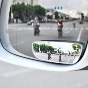 2PCS 자동차 블라인드 스팟 미러 조정 가능한 360 학위 Frameless Rearview 광각 라운드 볼록 주차 후면보기 미러