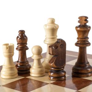 32 Pieses 나무 체스 표준 토너먼트 Staunton Wood Chessmen 8cm 킹 높이, 체스 조각 전용 보드 없음