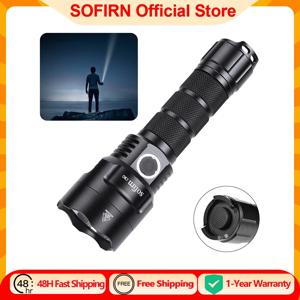 Sofirn C8G 강력한 21700 LED 전술 손전등 SST40 2000lm 18650 충전 배터리 토치, ATR 2 그룹 램프 표시기 포함