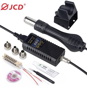 JCD 750W 히트 건 디지털 디스플레이 마이크로 재 작업 납땜 스테이션 용접 수리 도구 용 뜨거운 공기 총 헤어 드라이어 8858