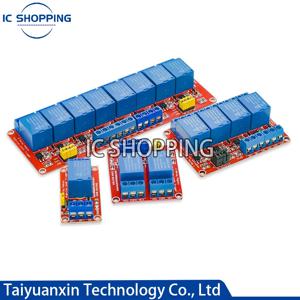 1 2 4 8 채널 5V 12V 릴레이 모듈 보드 실드(옵토커플러 지원 포함) Arduino 전자 DIY용 고/저 레벨 트리거