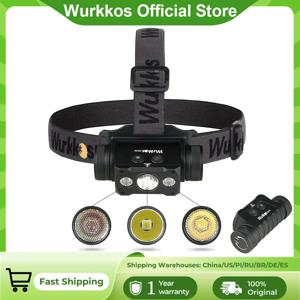 Wurkkos HD50 헤드램프 초고휘도 4000 루멘 레드 및 화이트 라이트 기능 탑재 21700 USB-C 충전식 LED 토치
