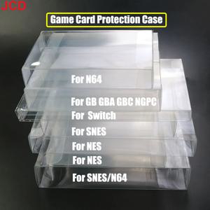 JCD 1pcs 투명 투명 게임 카트리지 상자 케이스 CIB 게임 GB GBA GBC NGPC 스위치 용 N64 NES SNES 용 플라스틱 PET 보호기