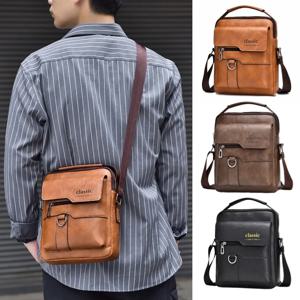 남자 Crossbody 가방 남자 어깨 가방 지퍼 핸드백 남성 메신저 토트 백 bolsa에 대 한 대용량 인공 가죽 가방