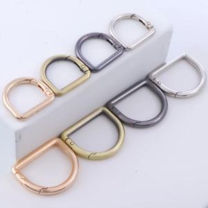 5Pcs D 링 스프링 키 후크 금속 열쇠 고리 클립 스프링 링 버클 벨트 배낭 가방 핸드백 지갑 스트랩 키 체인에 대 한 걸쇠