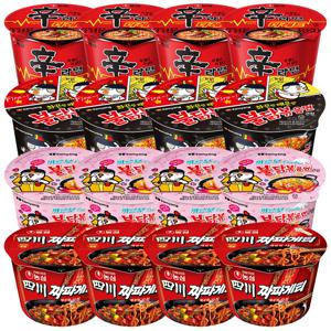 매운 컵라면 큰컵세트 (사천짜파게티4개+신라면더레드4개+까르보불닭볶음면4개+불닭볶음면4개)